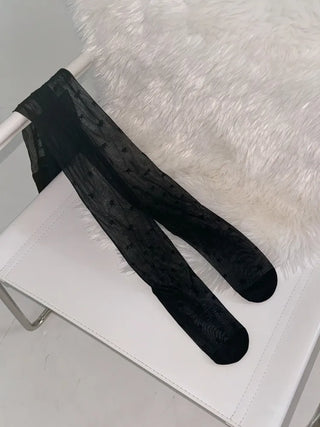 Manny Ribbon See-through Party Look Pantyhose