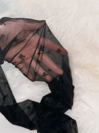 Manny Ribbon See-through Party Look Pantyhose