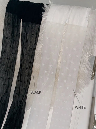 Manny Ribbon See-through Party Look Pantyhose