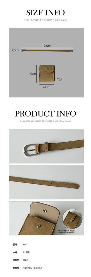 Bay Suede Bag Belt