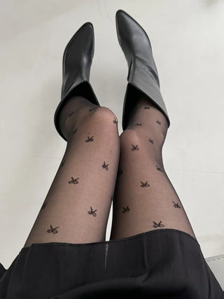 Loss Pattern See-through Pantyhose 3 Types