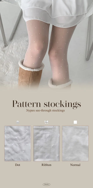 Loss Pattern See-through Pantyhose 3 Types