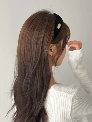 Dress & Makeup Velvet Gold Hardware Headband Hairband 2 Types