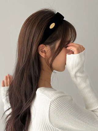 Dress & Makeup Velvet Gold Hardware Headband Hairband 2 Types