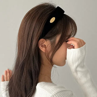 Dress & Makeup Velvet Gold Hardware Headband Hairband 2 Types