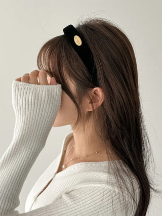 Dress & Makeup Velvet Gold Hardware Headband Hairband 2 Types