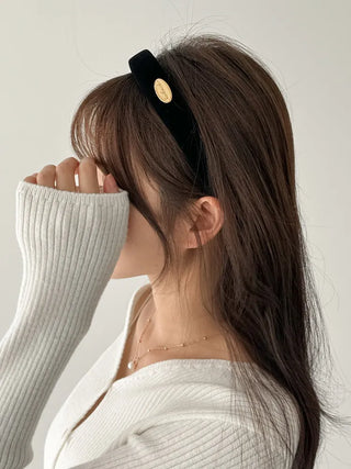 Dress & Makeup Velvet Gold Hardware Headband Hairband 2 Types