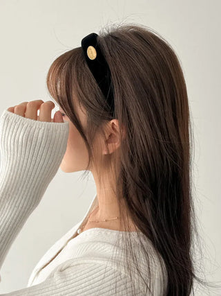 Dress & Makeup Velvet Gold Hardware Headband Hairband 2 Types