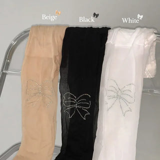 Seni Cubic Ribbon See-through Pantyhose