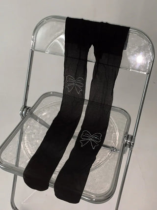 Seni Cubic Ribbon See-through Pantyhose