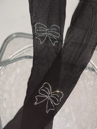 Seni Cubic Ribbon See-through Pantyhose