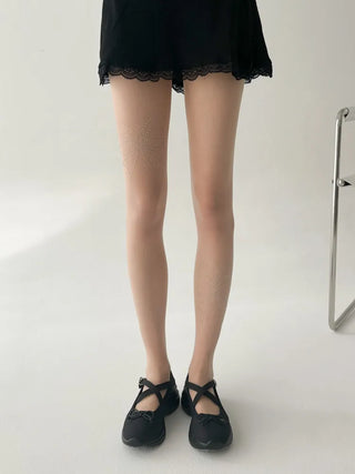 Seni Cubic Ribbon See-through Pantyhose