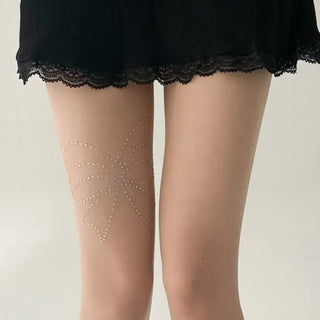 Seni Cubic Ribbon See-through Pantyhose