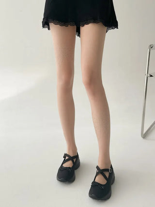 Seni Cubic Ribbon See-through Pantyhose
