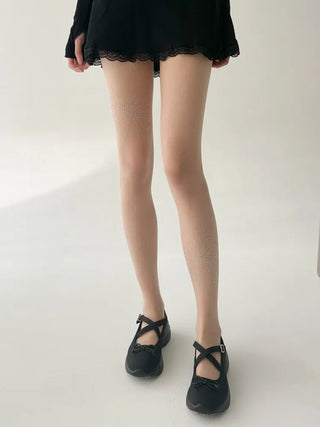 Seni Cubic Ribbon See-through Pantyhose