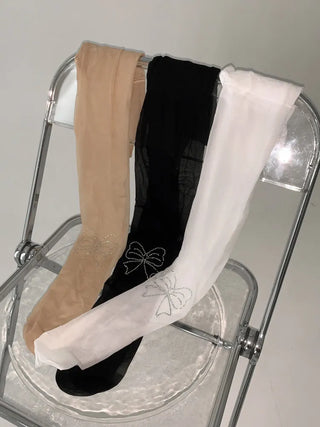 Seni Cubic Ribbon See-through Pantyhose