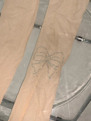 Seni Cubic Ribbon See-through Pantyhose