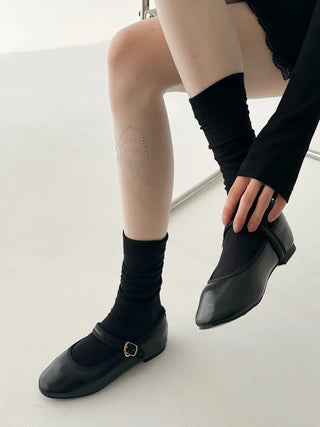 Seni Cubic Ribbon See-through Pantyhose