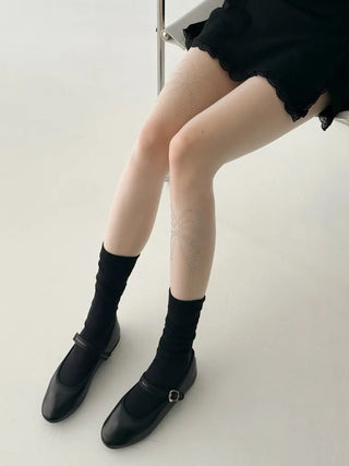 Seni Cubic Ribbon See-through Pantyhose