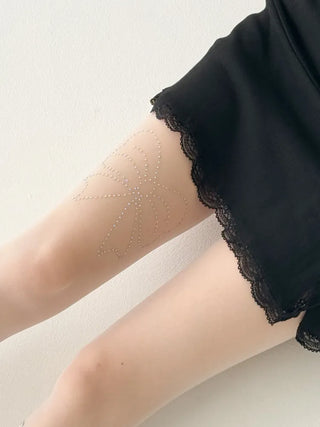 Seni Cubic Ribbon See-through Pantyhose