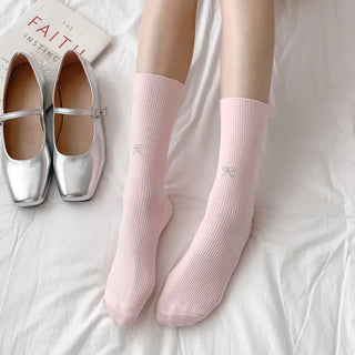 Summer Outfit Socks, See-through Knee Socks, Ribbon Long Socks Collection