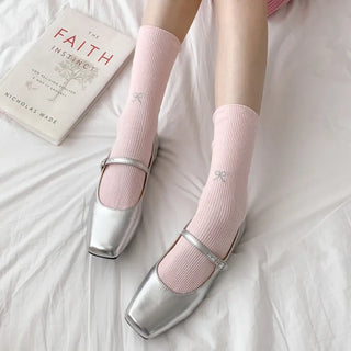 Summer Outfit Socks, See-through Knee Socks, Ribbon Long Socks Collection