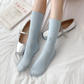 Summer Outfit Socks, See-through Knee Socks, Ribbon Long Socks Collection