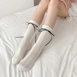 Summer Outfit Socks, See-through Knee Socks, Ribbon Long Socks Collection