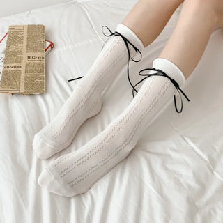 Summer Outfit Socks, See-through Knee Socks, Ribbon Long Socks Collection