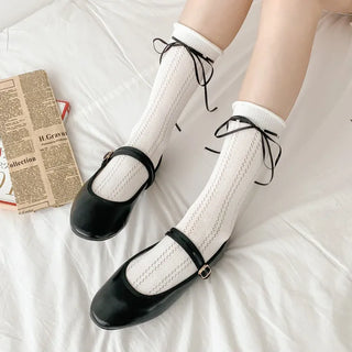 Summer Outfit Socks, See-through Knee Socks, Ribbon Long Socks Collection