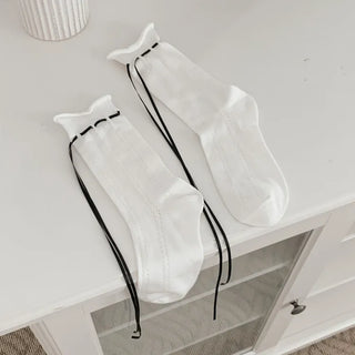 Summer Outfit Socks, See-through Knee Socks, Ribbon Long Socks Collection
