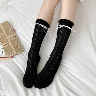 Summer Outfit Socks, See-through Knee Socks, Ribbon Long Socks Collection
