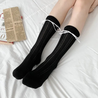 Summer Outfit Socks, See-through Knee Socks, Ribbon Long Socks Collection