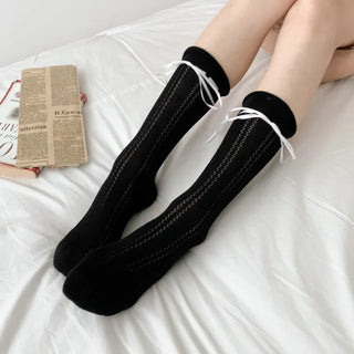 Summer Outfit Socks, See-through Knee Socks, Ribbon Long Socks Collection