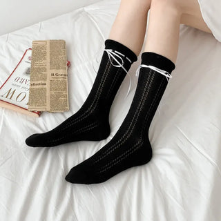 Summer Outfit Socks, See-through Knee Socks, Ribbon Long Socks Collection