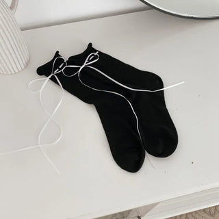 Summer Outfit Socks, See-through Knee Socks, Ribbon Long Socks Collection