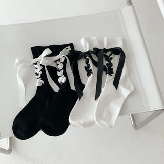 Summer Outfit Socks, See-through Knee Socks, Ribbon Long Socks Collection