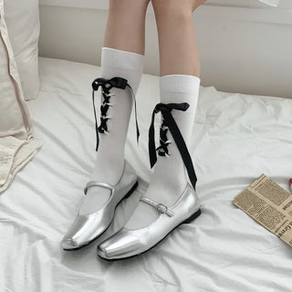 Summer Outfit Socks, See-through Knee Socks, Ribbon Long Socks Collection