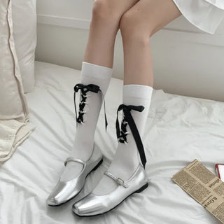 Summer Outfit Socks, See-through Knee Socks, Ribbon Long Socks Collection