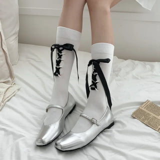 Summer Outfit Socks, See-through Knee Socks, Ribbon Long Socks Collection