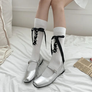 Summer Outfit Socks, See-through Knee Socks, Ribbon Long Socks Collection