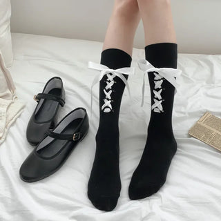 Summer Outfit Socks, See-through Knee Socks, Ribbon Long Socks Collection