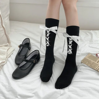 Summer Outfit Socks, See-through Knee Socks, Ribbon Long Socks Collection