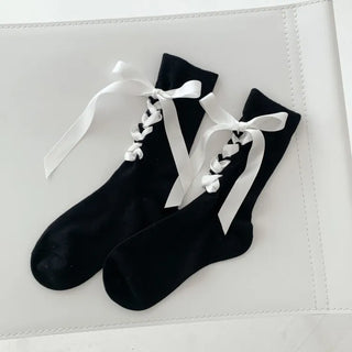 Summer Outfit Socks, See-through Knee Socks, Ribbon Long Socks Collection