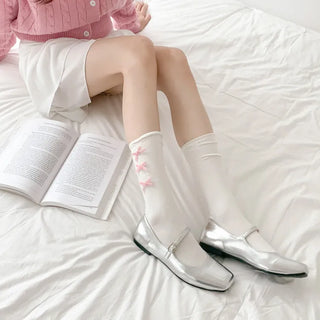 Summer Outfit Socks, See-through Knee Socks, Ribbon Long Socks Collection