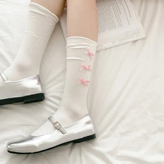 Summer Outfit Socks, See-through Knee Socks, Ribbon Long Socks Collection