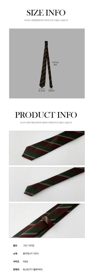 Brini Long Stripe Manual Tie