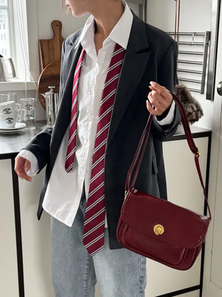 Slash Line Long Manual Necktie