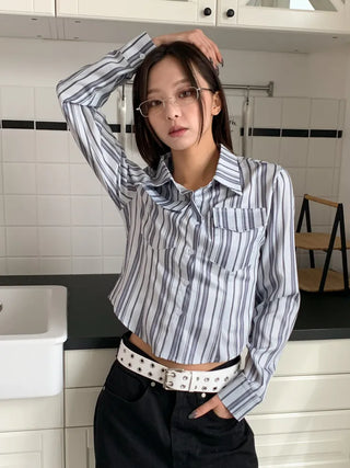 Double Punching Buckle Leather Belt