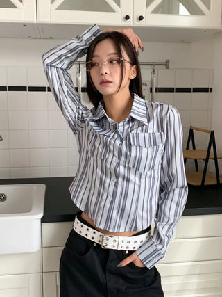 Double Punching Buckle Leather Belt
